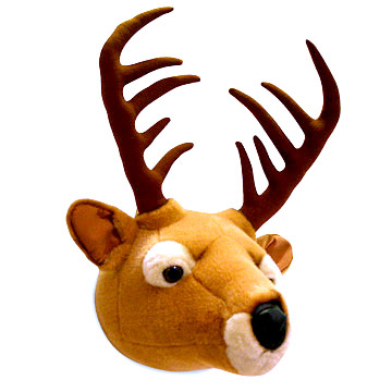 鹿トナカイぬいぐるみ剥製風壁掛け